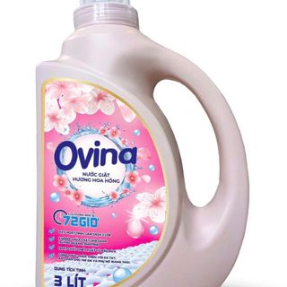 Nước giặt Ovina hương hoa hồng(chai 3L,thùng 4 chai)