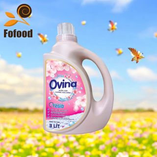 Nước giặt Ovina hương hoa hồng(chai 3L,thùng 4 chai)