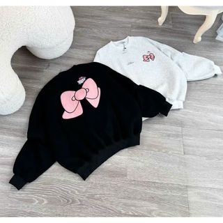 Áo SWETER nữ hình NƠ HỒNG in pét xịn