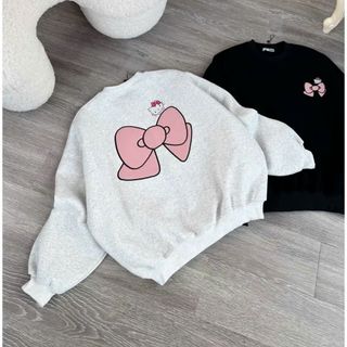 Áo SWETER nữ hình NƠ HỒNG in pét xịn