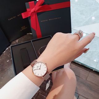 SET DANIEL W CAO CẤP LƯỚI QUADRO VÀ CUFF FULLBOX HỘP NƠ ĐỎ