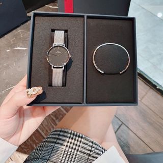 SET DANIEL W CAO CẤP LƯỚI QUADRO VÀ CUFF FULLBOX HỘP NƠ ĐỎ