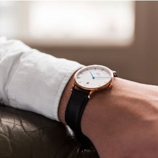 ĐỒNG HỒ NAM NỮ CAO CẤP D WELLINGTON DAPPER DÂY DA KIM XANH CÓ LỊCH FULLBOX HỘP NƠ