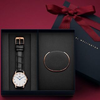 SET DANIEL W CAO CẤP DA PETITE VÀ CUFF FULLBOX HỘP NƠ ĐỎ