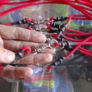 Dây cột gà bao chất lượng (dây to - móc , khớp inox) bịt chân 100% da bò dầy