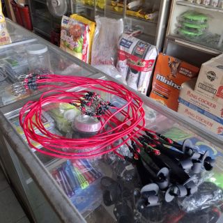 Dây cột gà bao chất lượng (dây to - móc , khớp inox) bịt chân 100% da bò dầy