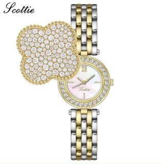 ĐỒNG HỒ NỮ CHÍNH HÃNG SCOTTE DÂY INOX MẶT MỞ NẮP XOAY FULLBOX