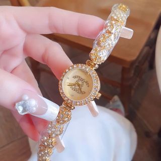 SĂN SALE ĐỒNG HỒ NỮ THỜI TRANG CHANEU DÂY HOA MẶT LOGO