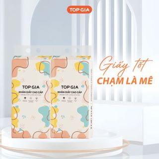 Giấy vệ sinh treo tường TopGia đa sắc đa năng từ bột giấy thiên nhiên, 1280 tờ/4 lớp