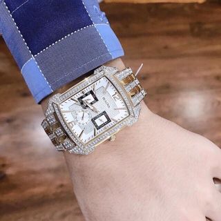 ĐỒNG HỒ NAM SIÊU CẤP BULODA DEMI VÀNG MẶT CHỮ NHẬT ĐÍNH ĐÁ FULLBOX