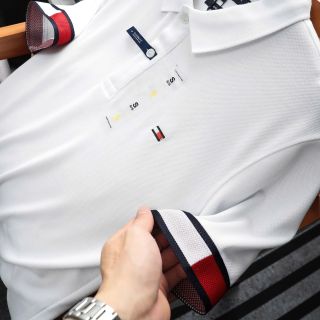 Polo nam.  Chất liệu pique đồng chất