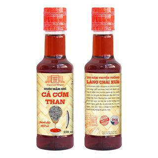 [TẶNG 1 NƯỚC TƯƠNG 125ML] THÙNG 12 CHAI NHỰA 250ML Nước mắm nhỉ cá cơm than Làng Chài Xưa 300 năm truyền thống