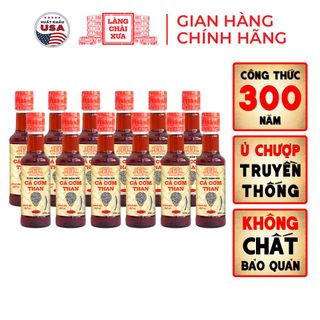 [TẶNG 1 NƯỚC TƯƠNG 125ML] COMBO 12 CHAI NHỰA 250ML Nước mắm nhỉ cá cơm than Làng Chài Xưa 300 năm truyền thống