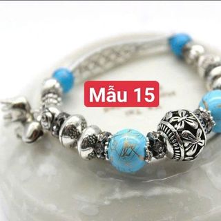 Vòng tay giá sỉ kim loại mix đá mắt mèo