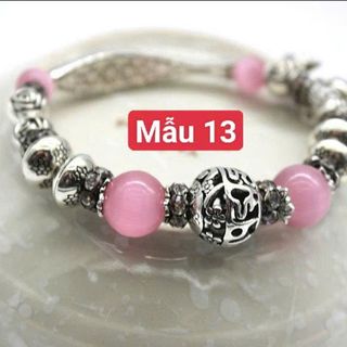 Vòng tay giá sỉ kim loại mix đá mắt mèo