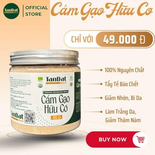 (125GR) Cám Gạo Hữu Cơ Tấn Đạt Dạng Bột Mịn Dưỡng Da Tự Nhiên Pha Với Sữa Tươi An Toàn Lành Tính
