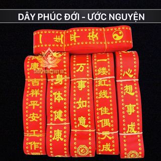 Cuộn 100 Dây Phúc Đới - Dây Ước Nguyện Bình An May Mắn Phù Hợp Trang Trí Nơi Tâm Linh Thờ Tự Chùa Chiền Đình Chất Liệu Vải giá sỉ - giá bán buôn