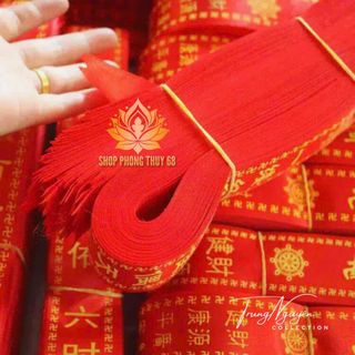 Cuộn 100 Dây Phúc Đới - Dây Ước Nguyện Bình An May Mắn Phù Hợp Trang Trí Nơi Tâm Linh Thờ Tự Chùa Chiền Đình Chất Liệu Vải giá sỉ - giá bán buôn