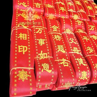 Cuộn 100 Dây Phúc Đới - Dây Ước Nguyện Bình An May Mắn Phù Hợp Trang Trí Nơi Tâm Linh Thờ Tự Chùa Chiền Đình Chất Liệu Vải giá sỉ - giá bán buôn