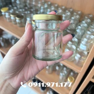 Hũ Thủy Tinh Đựng Yến Chưng 75ml Nắp Thiếc Cao Cấp