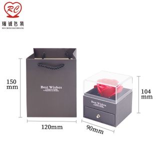 HỘP HOA CÓ NGĂN KÉO ĐỰNG QUÀ TẶNG VALENTINE