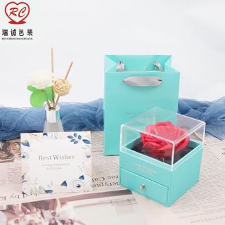 HỘP HOA CÓ NGĂN KÉO ĐỰNG QUÀ TẶNG VALENTINE