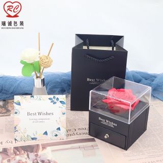HỘP HOA CÓ NGĂN KÉO ĐỰNG QUÀ TẶNG VALENTINE