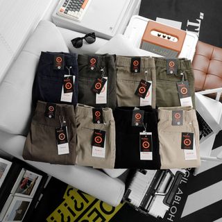 Quần kaki nam dài phối túi hộp cao cấp