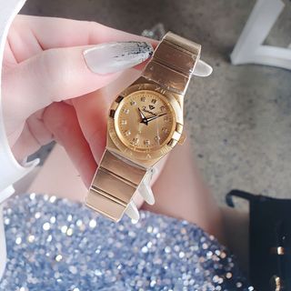 QUÀ VALENTINE ĐỒNG HỒ NAM NỮ CHÍNH HÃNG FUNMEI FIV DÂY THÉP VÀNG VÀ DEMI FULLBOX TEM
