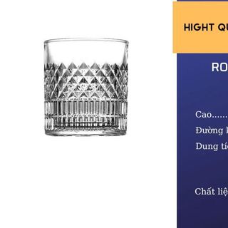 BỘ 6 LY THUỶ TINH WHISKY 340ML KIM CƯƠNG (T8)