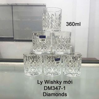 BỘ 6 LY THUỶ TINH WISHKY DIAMONDS DM347-1 (T12)