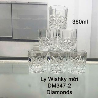 BỘ 6 LY THUỶ TINH WISHKY DIAMONDS DM347-2 (T12)