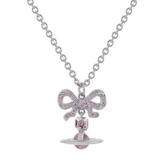 QUÀ VALENTINE HOA TAI VÀ DÂY CHUYỀN SIÊU CẤP VIVIENNE MẶT NƠ ĐÁ FULLBOX