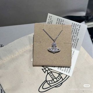 QUÀ VALENTINE DÂY CHUYỀN SIÊU CẤP VIVIENNE MẶT ORB ĐÍNH ĐÁ 3D FULLBOX