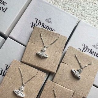 QUÀ VALENTINE DÂY CHUYỀN SIÊU CẤP VIVIENNE MẶT ORB ĐÍNH ĐÁ 3D FULLBOX