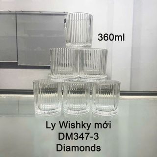 BỘ 6 LY THUỶ TINH WISHKY DIAMONDS DM347-3 (T12)