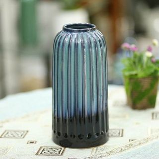 Lọ Hoa, Bình Hoa Sứ Ombre Xanh sọc (TÚI 12C)