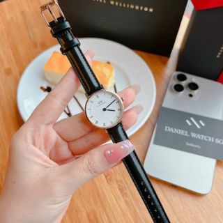 ĐỒNG HỒ NỮ CAO CẤP DANIEL W ROMAN SHEFFIELD DÂY DA MẶT TRÒN HỘP NƠ TEM