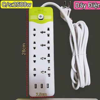 Ổ CẮM ĐIỆN XANH LÁ NĐ 4U DÂY DÀI 4M