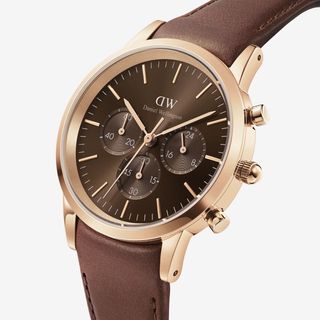 ĐỒNG HỒ NAM CAO CẤP DANIEL W ICONIC CHRONOGRAPH DÂY DA FULLBOX TEM