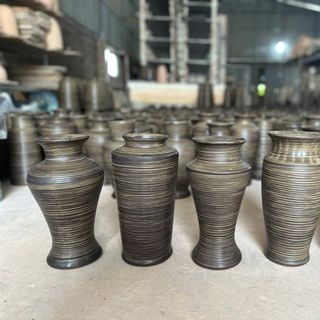 Lọ Hoa, Bình Hoa Gốm Sứ Vân Gỗ (TÚI 10C)