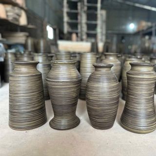 Lọ Hoa, Bình Hoa Gốm Sứ Vân Gỗ (TÚI 10C)