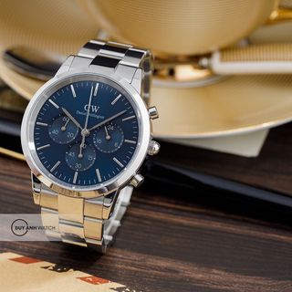 ĐỒNG HỒ NAM CAO CẤP DANIEL W ICONIC CHRONOGRAPH DÂY THÉP FULLBOX TEM