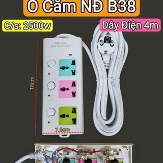 Ổ CẮM ĐIỆN NĐ B38 DÂY DÀI 4M