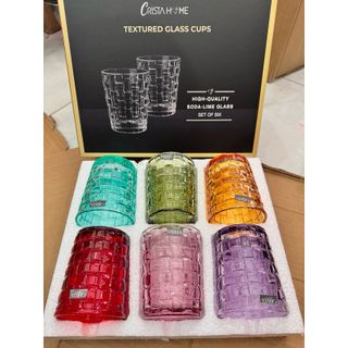 Bộ 6 Cốc Thủy Tinh 7 Màu (THÙNG 12B)