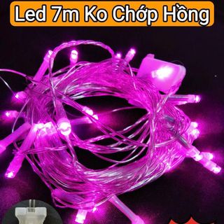 DÂY ĐÈN KO CHỚP MÀU HỒNG DÀI 7M 36 BÓNG