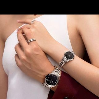 ĐỒNG HỒ NAM NỮ CAO CẤP DANIEL W ICONIC LINK DÂY THÉP SILVER MẶT ĐEN FULLBOX HỘP NƠ