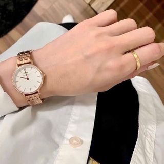 ĐỒNG HỒ NỮ CAO CẤP D WELLINGTON LUMINE DÂY THÉP MẶT TRÒN VIỀN HỘT ĐỦ MÀU FULLBOX TEM