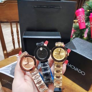 ĐỒNG HỒ NỮ CAO CẤP MOVODA BOLD DÂY THÉP VIỀN THUỶ BA MÀU TRƠN