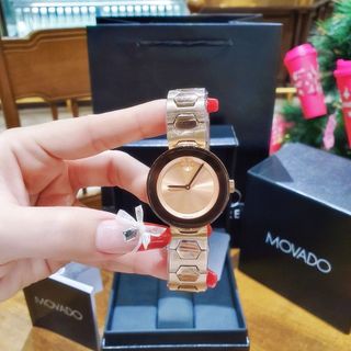 ĐỒNG HỒ NỮ CAO CẤP MOVODA BOLD DÂY THÉP VIỀN THUỶ BA MÀU TRƠN